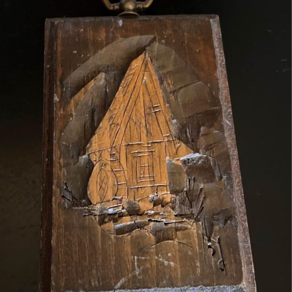 Vintage 70’s Hand-Carved Water Mill Wooden Folk Art - Picture 5 of 6